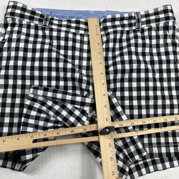 Talbots Weekend Chino Shorts 10P Black White Gingham Check Cotton Preppy Summer - Picture 6 of 11